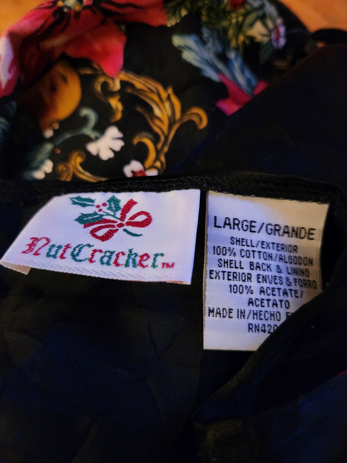 90s Poinsettia Christmas Vest