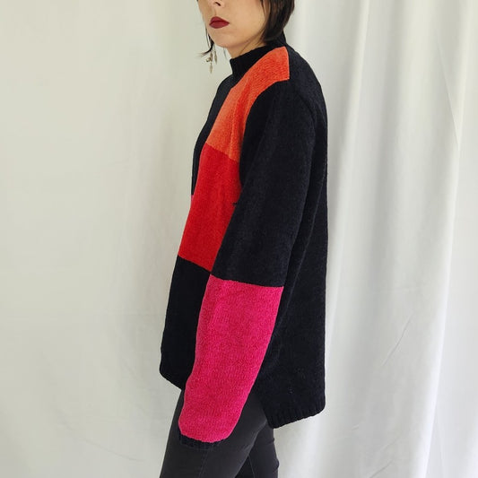 90s Black and Silver Sweater Set