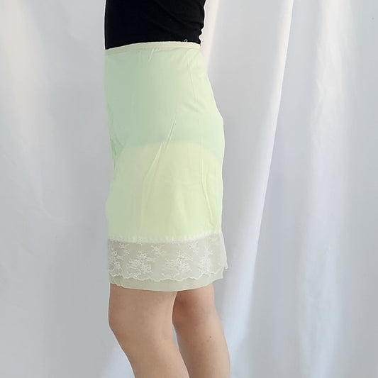 60s/70s Lime Green Half Slip