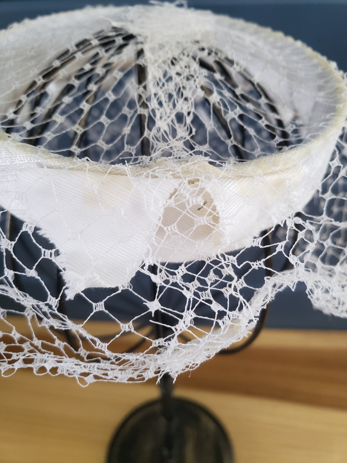 60s White Lace Hat