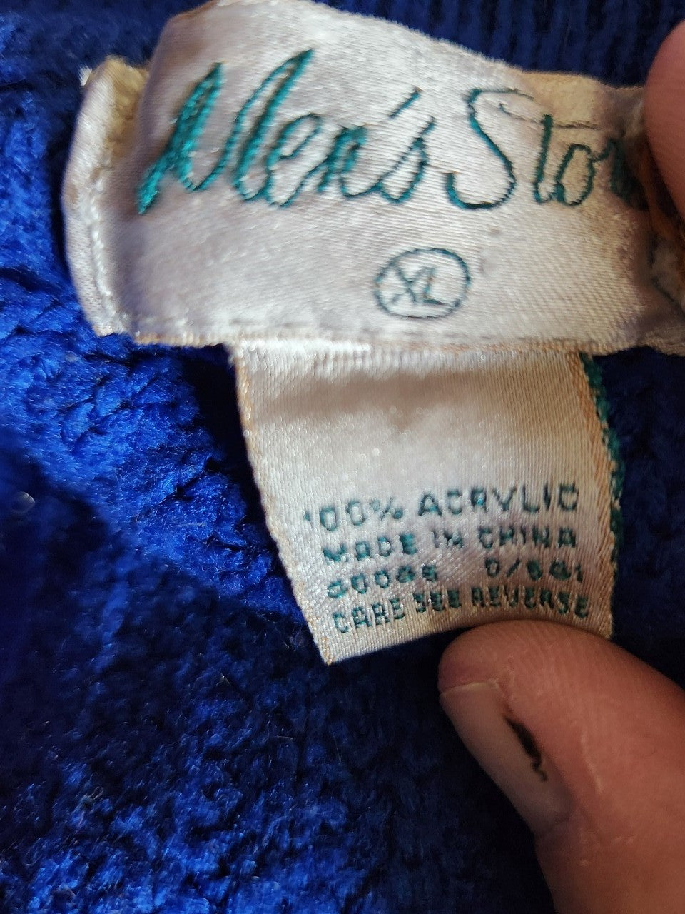 80s Blue Collared Sweater