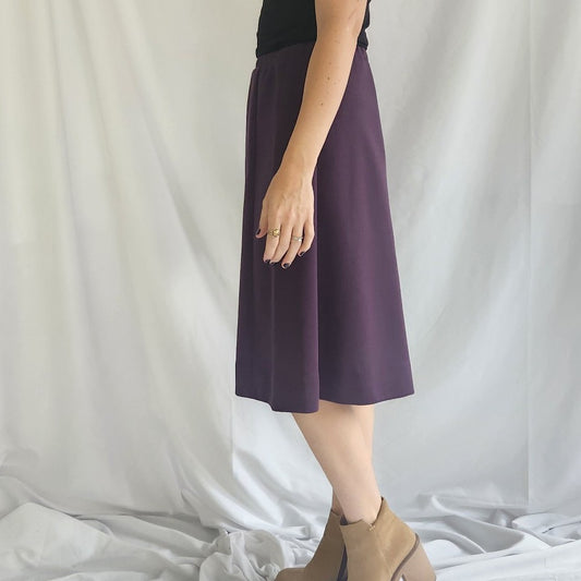70s Purple A Line Skirt