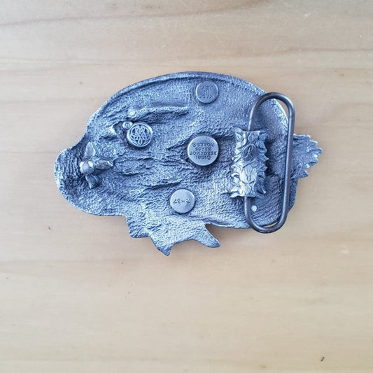 80s Brass Eagle Biker Belt Buckle