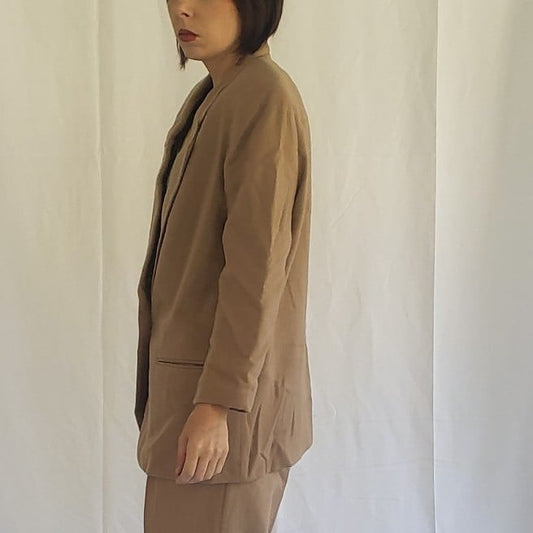 90s Sag Harbor Tan Wool Blazer