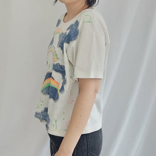 80s Rainbow Blues Splatter Paint Tee