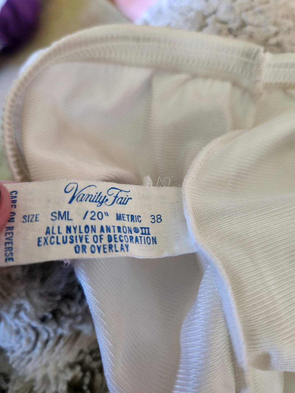 Vintage White Nylon Slip Shorts