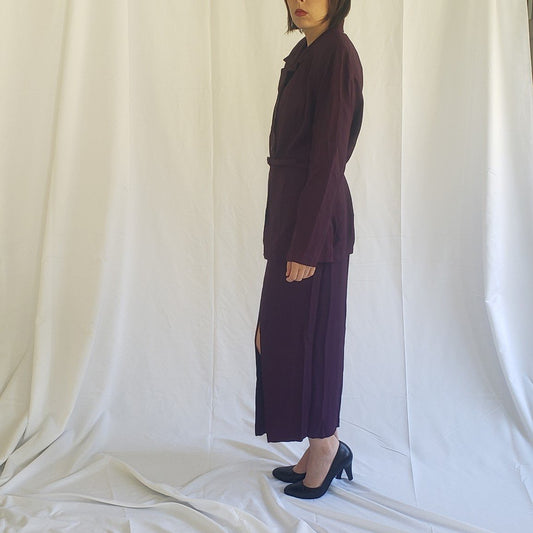 90s Purple Skirt Set