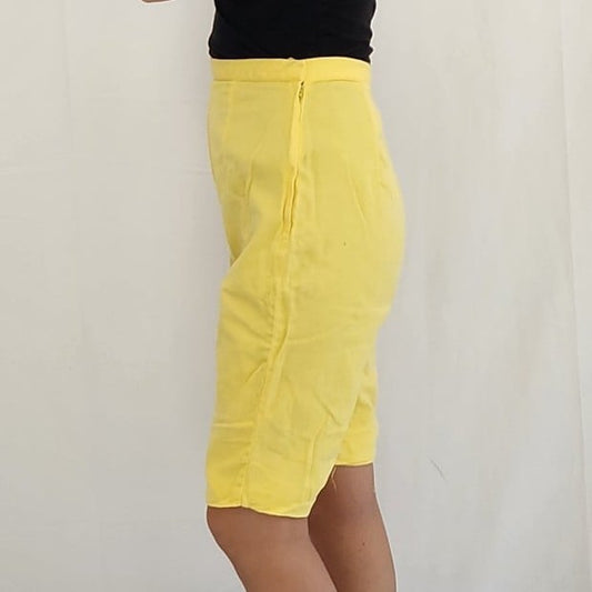 50s/60s Yellow Side Zip Shorts