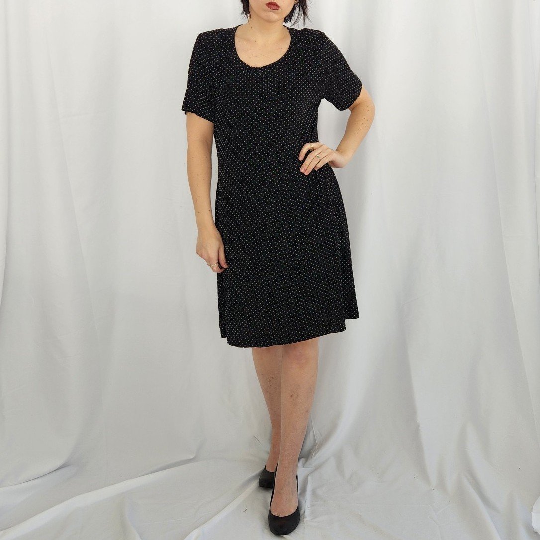 90s Black and White Polka Dot Mini Dress – Kaitlyn's Vintage Closet