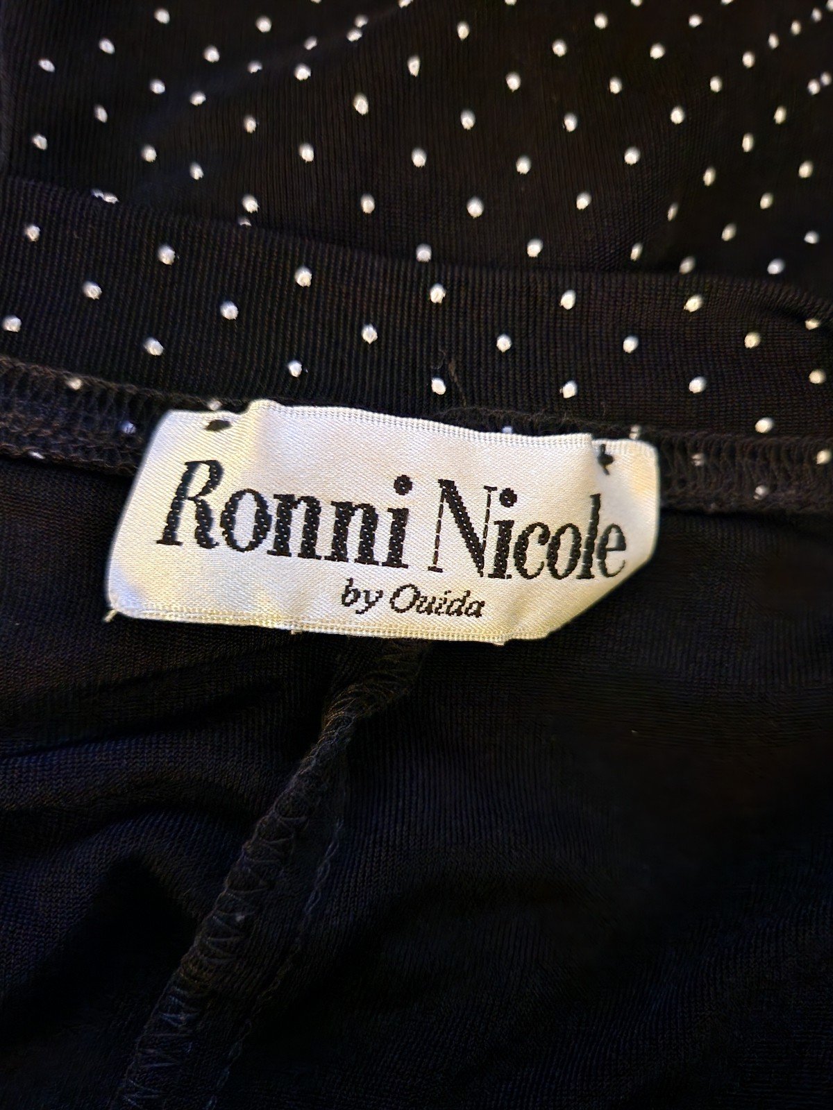 90s Black and White Polka Dot Mini Dress