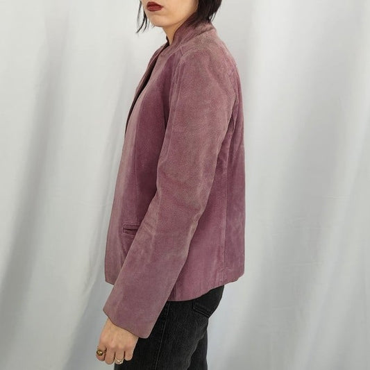 90s/Y2K Purple Suede Jacket