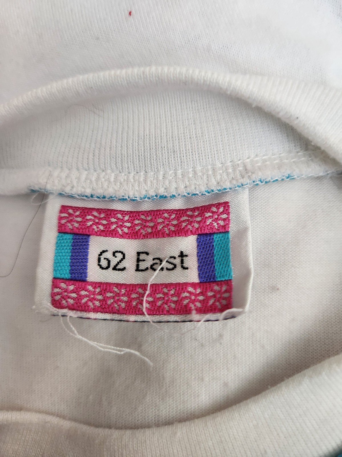 90s White and Pink Boxy Tee