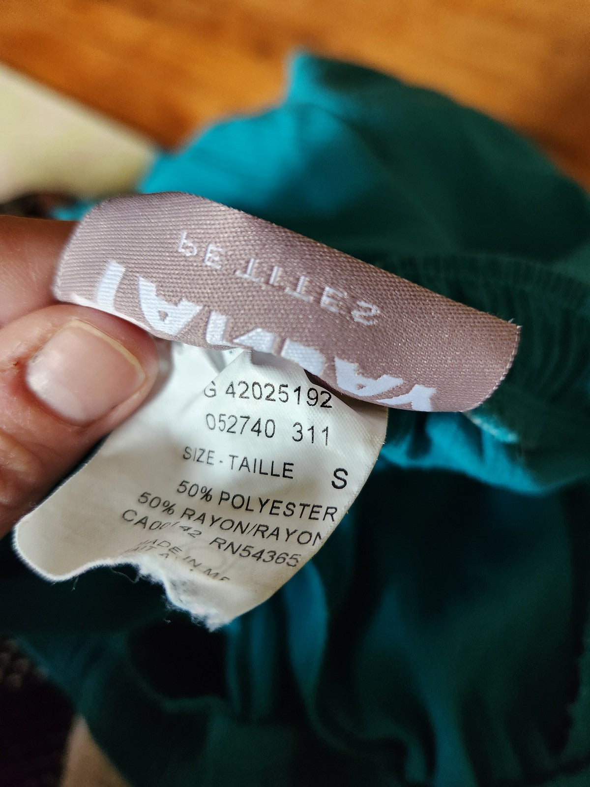 90s/00s Teal Rayon Capri Pants