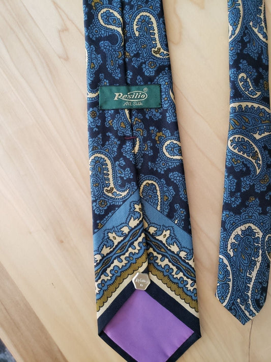 Vintage 100% Silk Paisley Tie