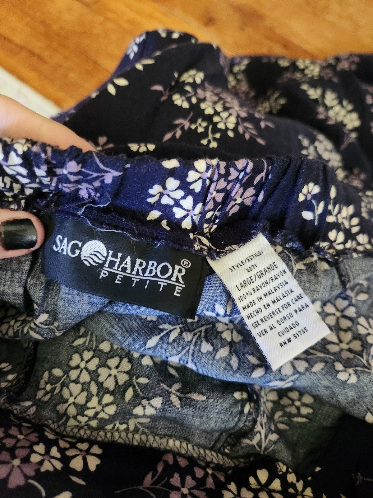 90s/Y2K Purple Floral Button Down Midi Skirt