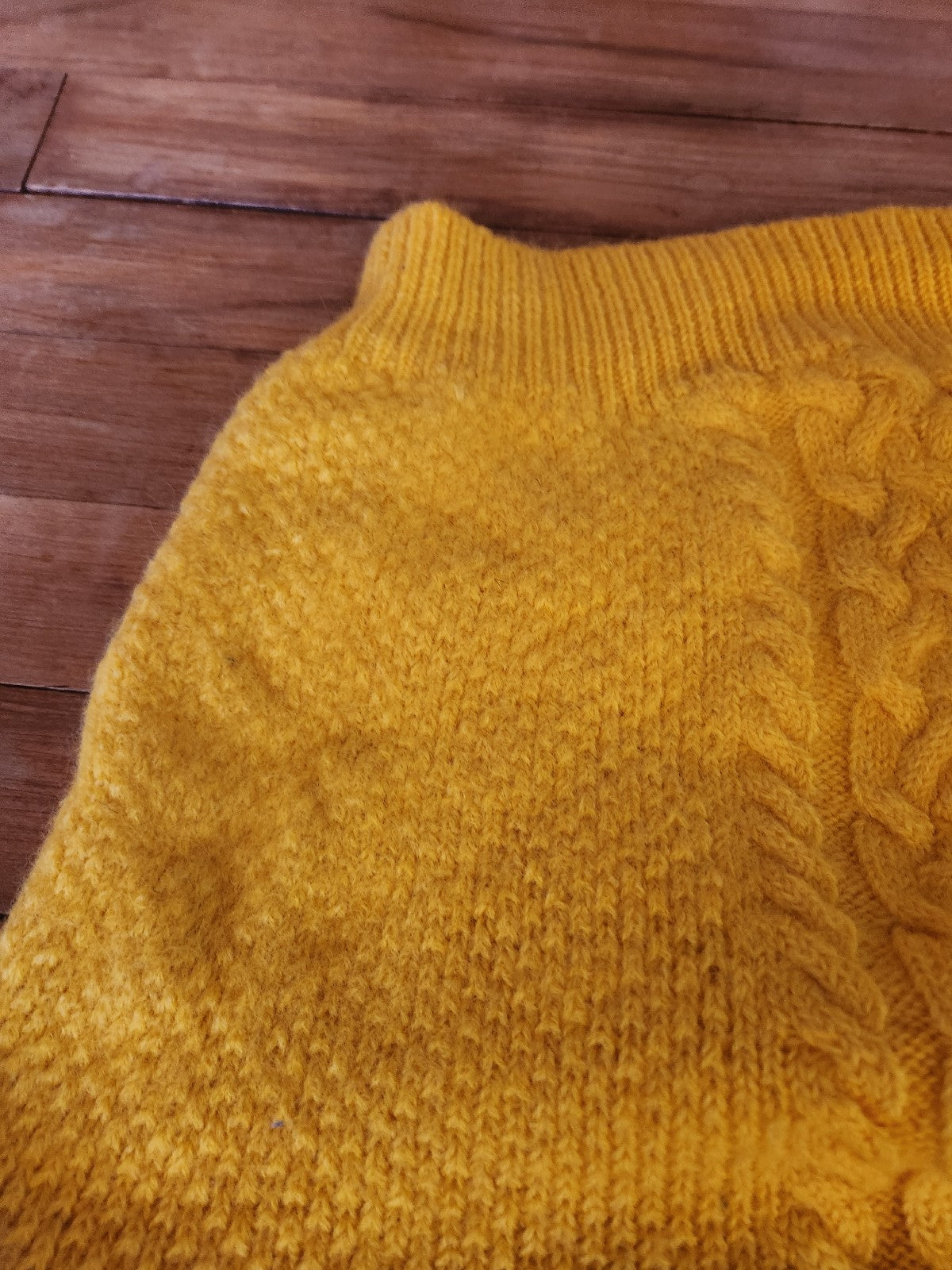 80s Bright Yellow Wool Sweater