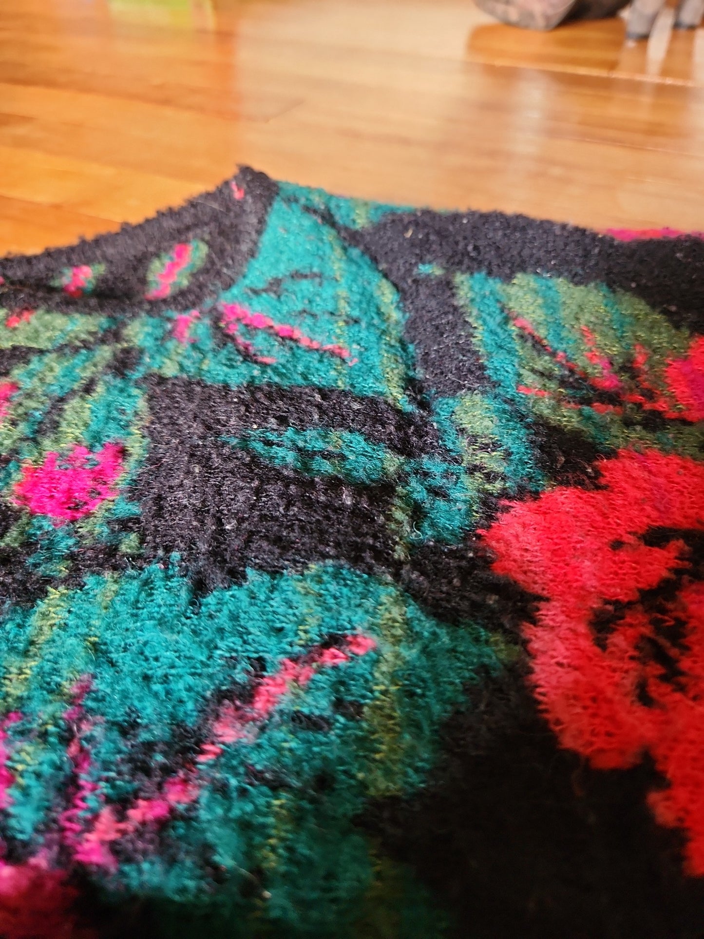 90s Wool Blend Rose Sweater Vest