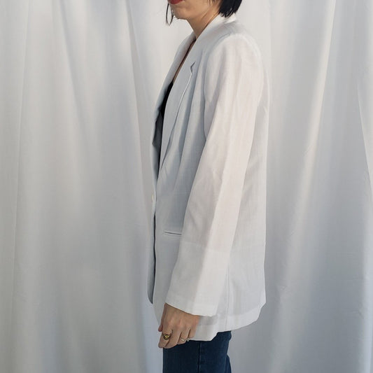 90s Sag Harbor White Unlined Blazer