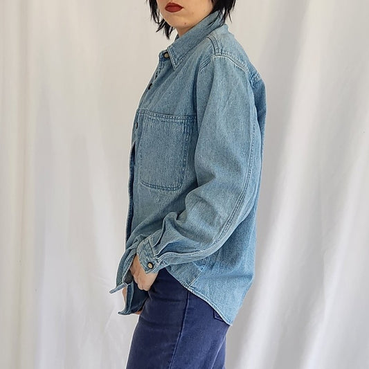 90s Denim Button Down Shirt