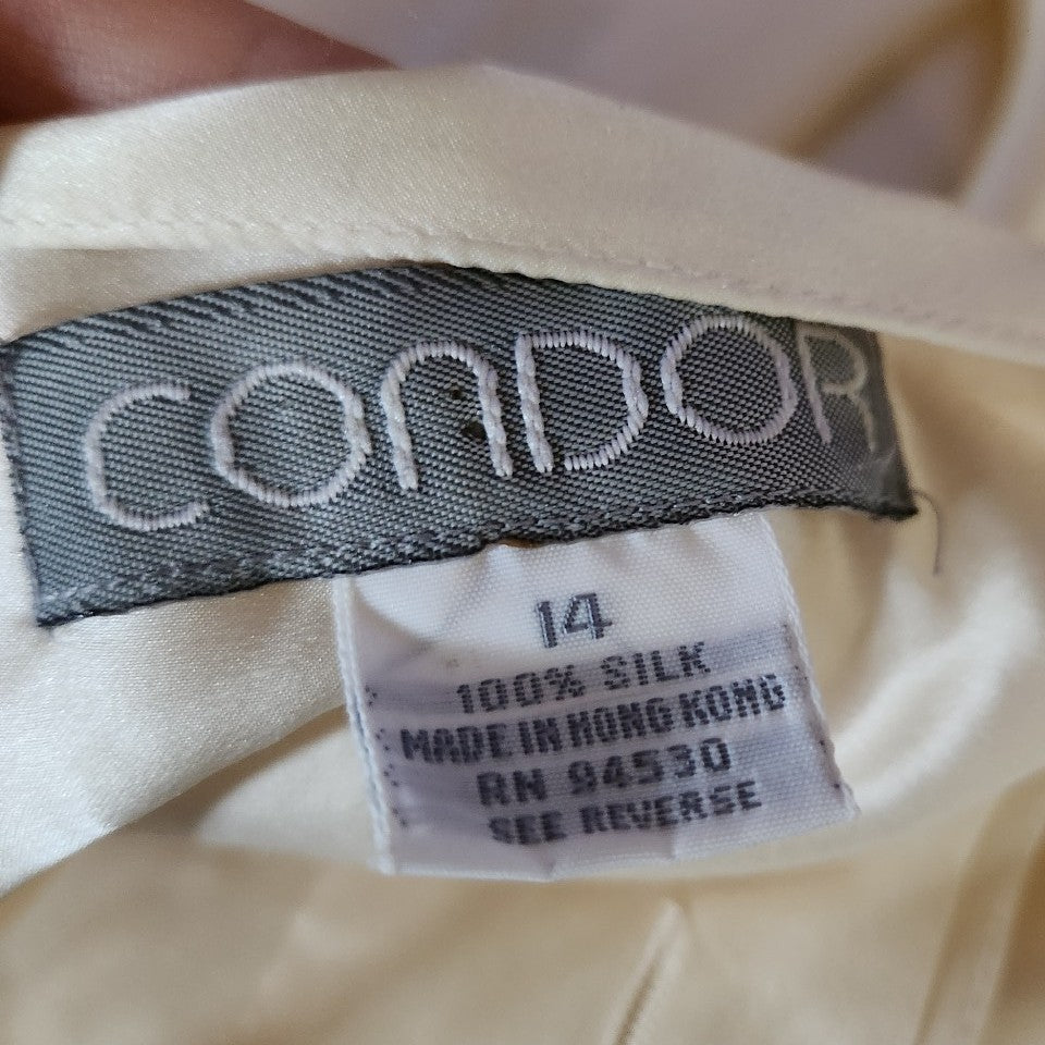 80s/90s Cream Silk Blouse