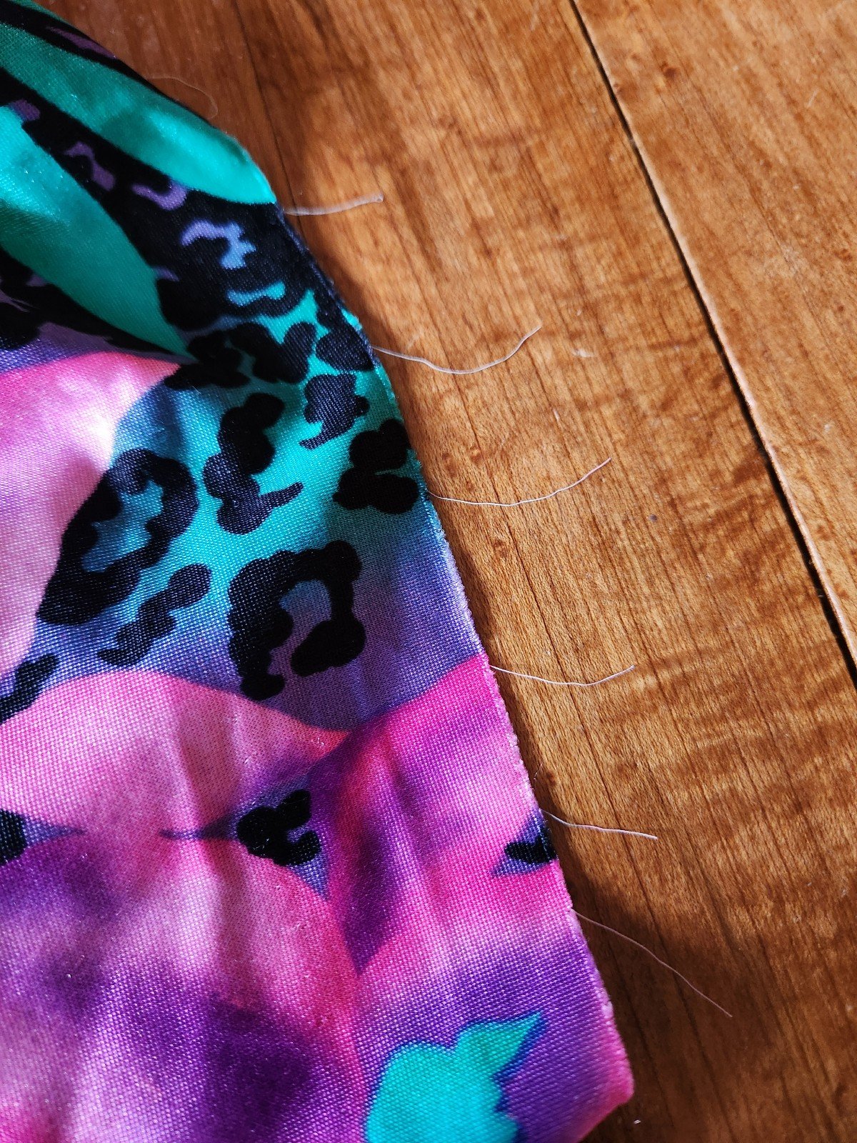 90s Pink and Teal Floral Swimsuit