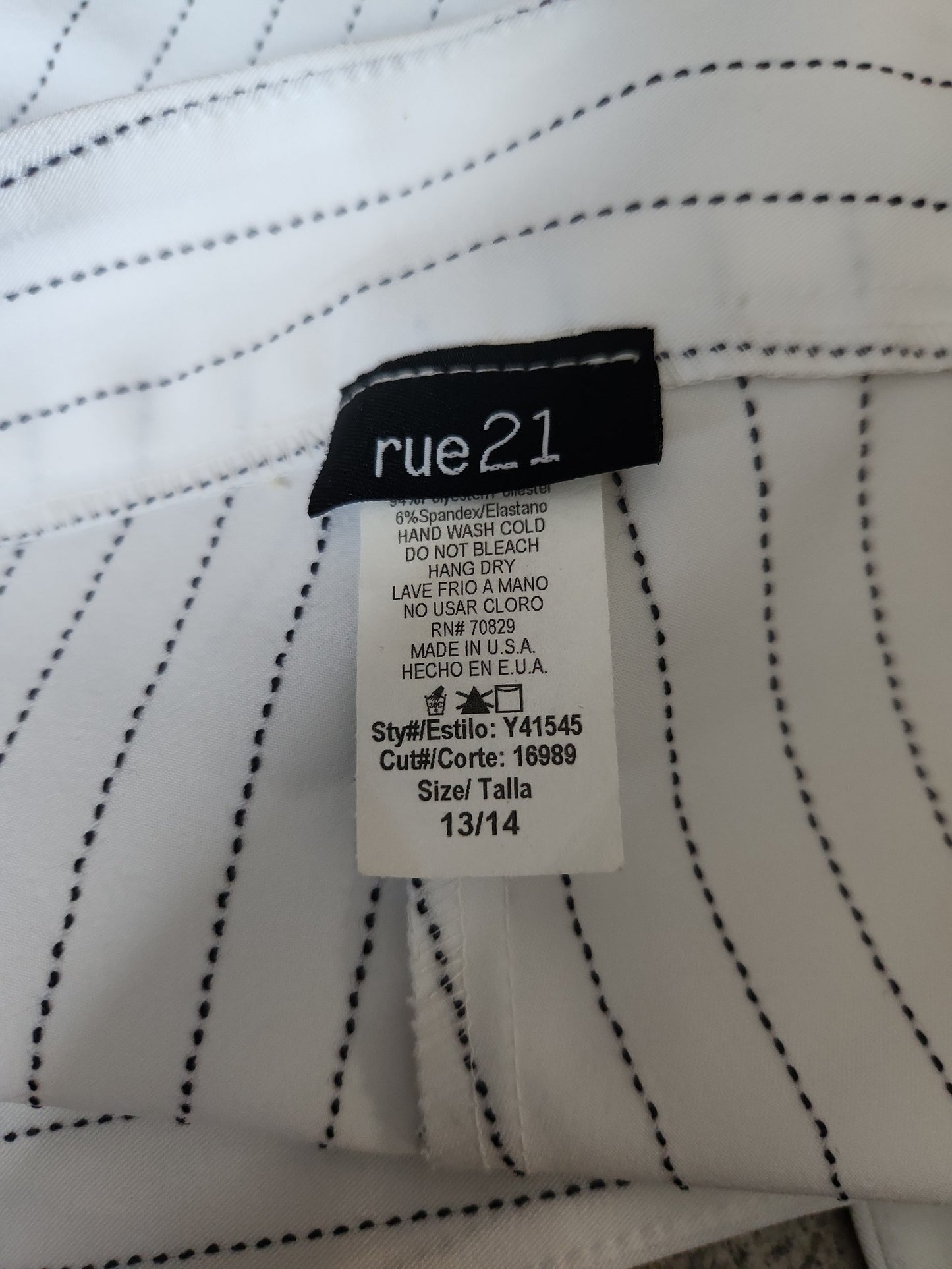 Y2K Black and White Low Rise Flares