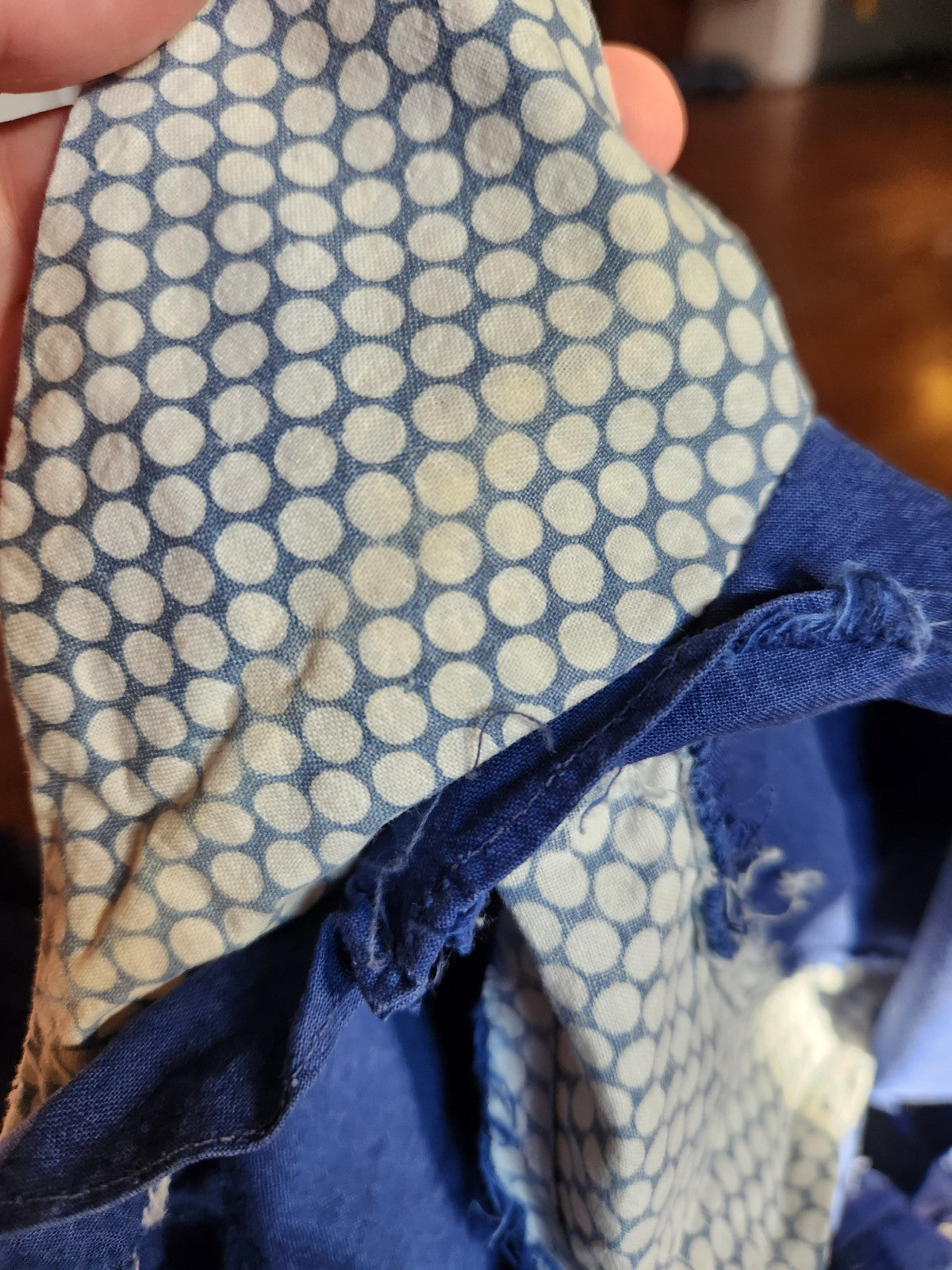 60s Blue and White Sleeveless Dress