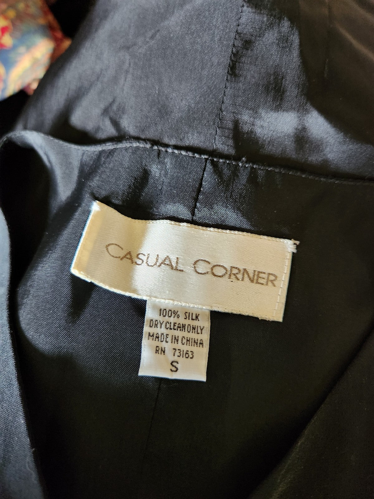 90s Black Paisley Silk Vest