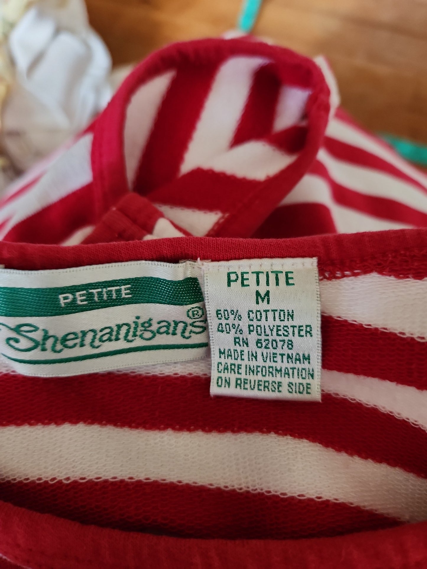 90s Red and White Striped Tank Top