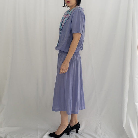 80s Purple Spring Skirt Set