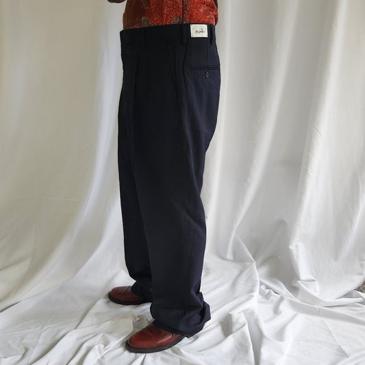 80s Navy Blue Deadstock Trousers