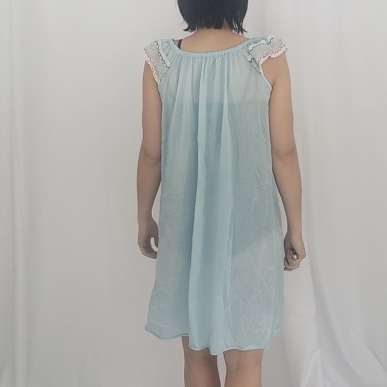 70s/80s Blue Nylon Nightgown