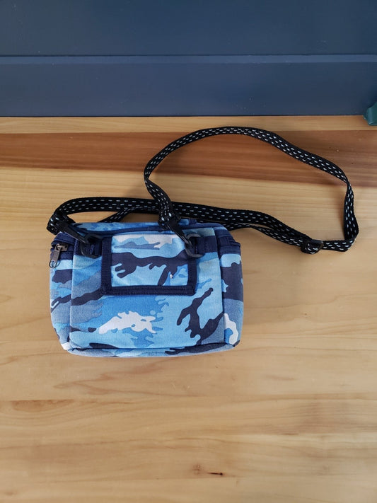 Y2K Blue Camo Shoulder Bag