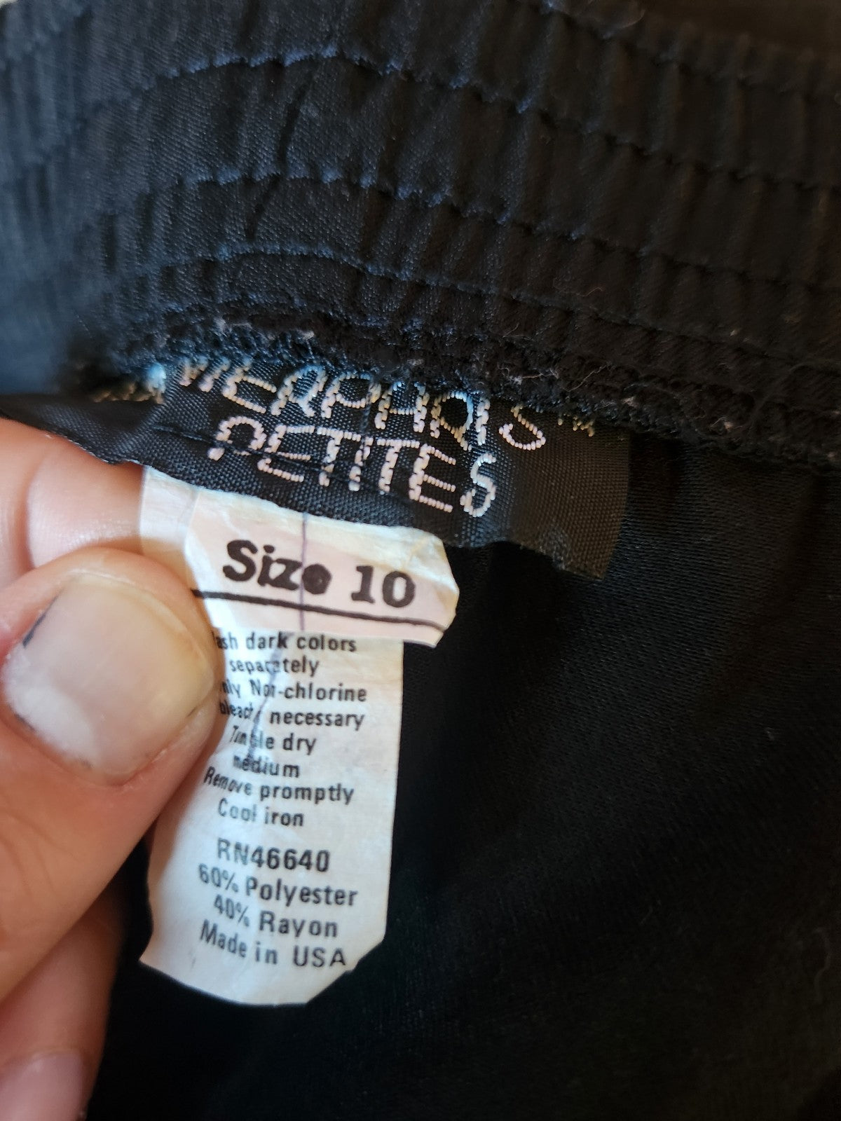 80s Black Stirrup Pants