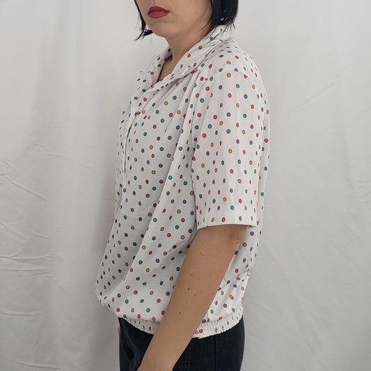 80s Polka Dot Blouse