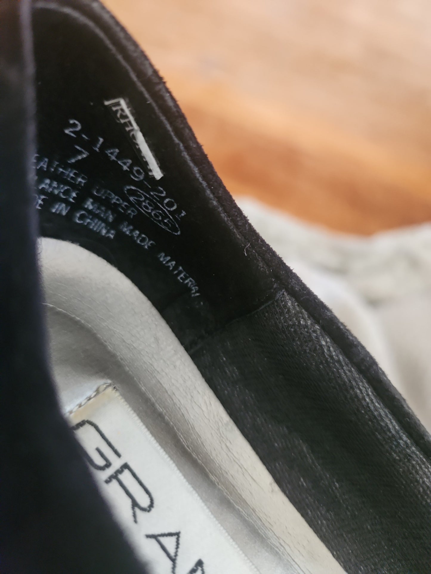 90s Black Velour Flats