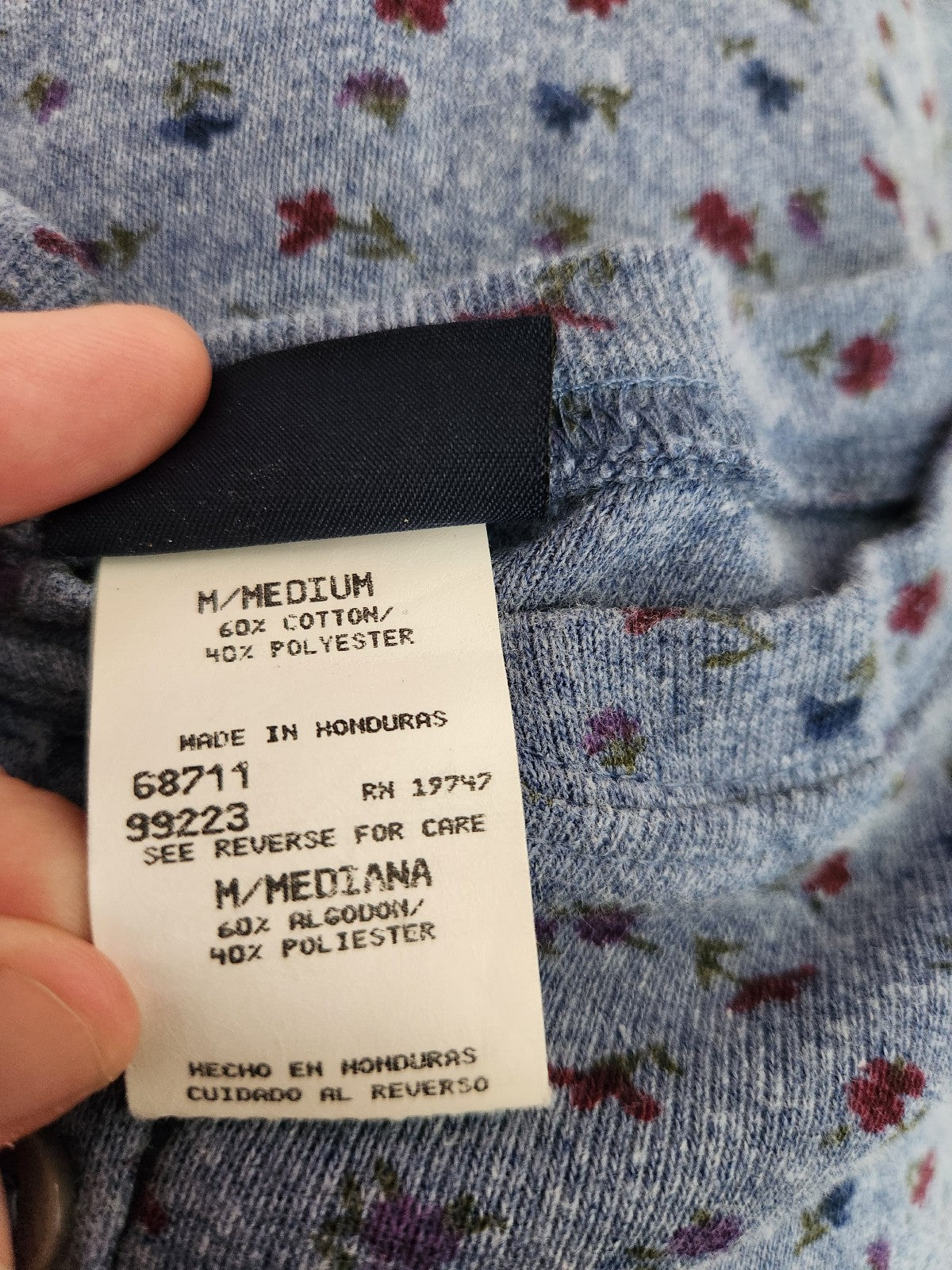 90s Blue Ditsy Floral Tee