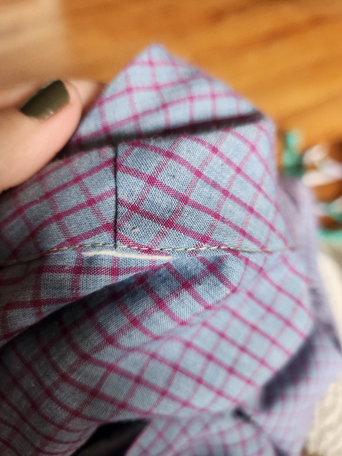 60s Blue and Red Plaid Day Dress
