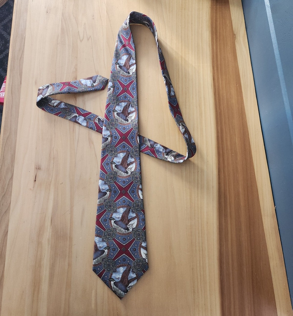 Vintage Silk Duck Theme Tie