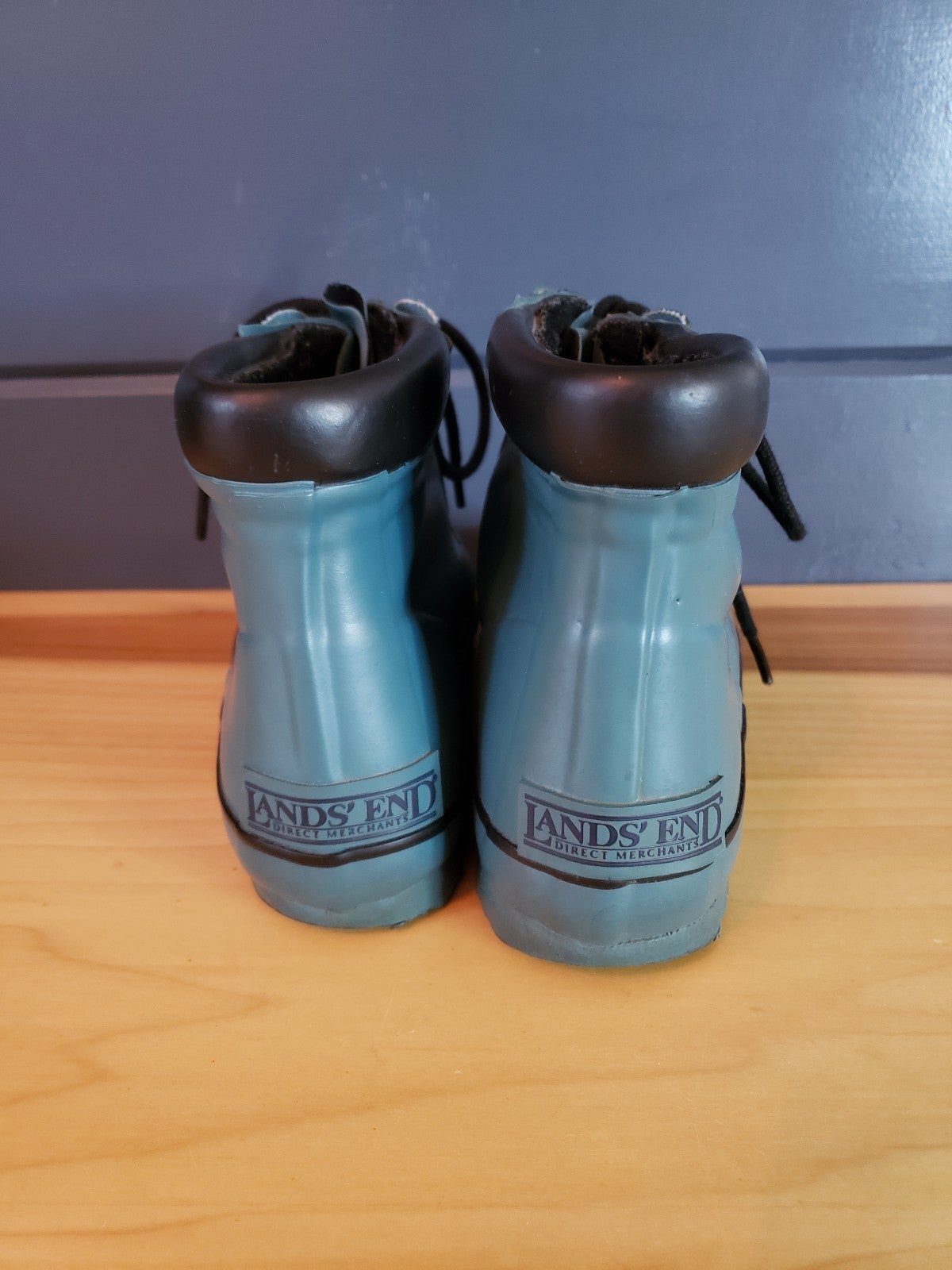 Vintage Lands End Lace Up Rain Boots