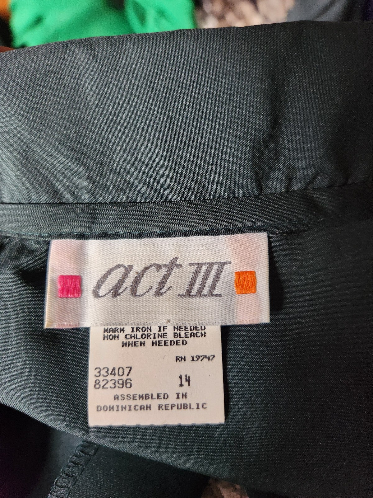 80s Forest Green Button Down Blouse