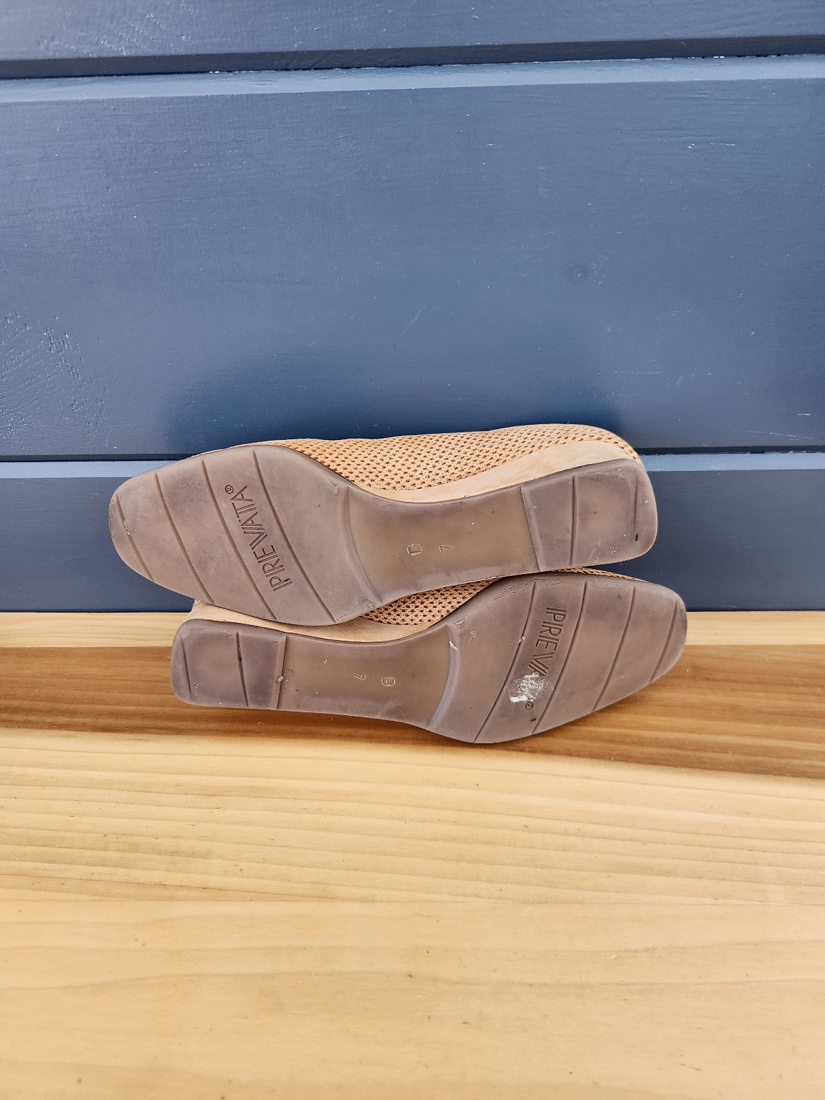 Vintage Prevata Tan Mules