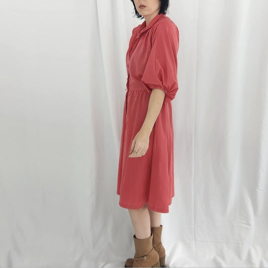 70s/80s Coral Day Dress