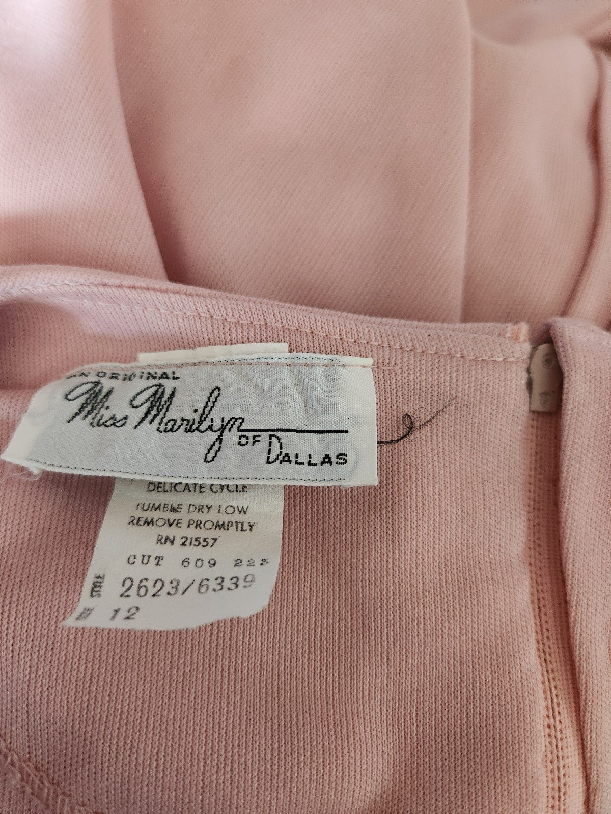 70s Pink Long Sleeve Dress