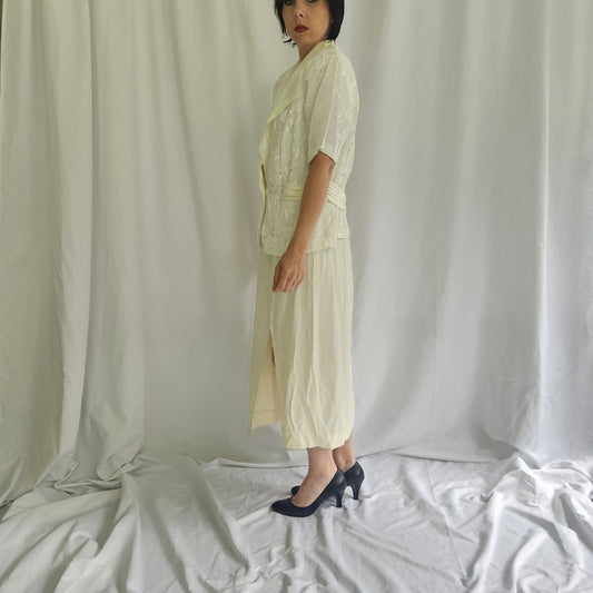 90s Ivory Dress and Jacket