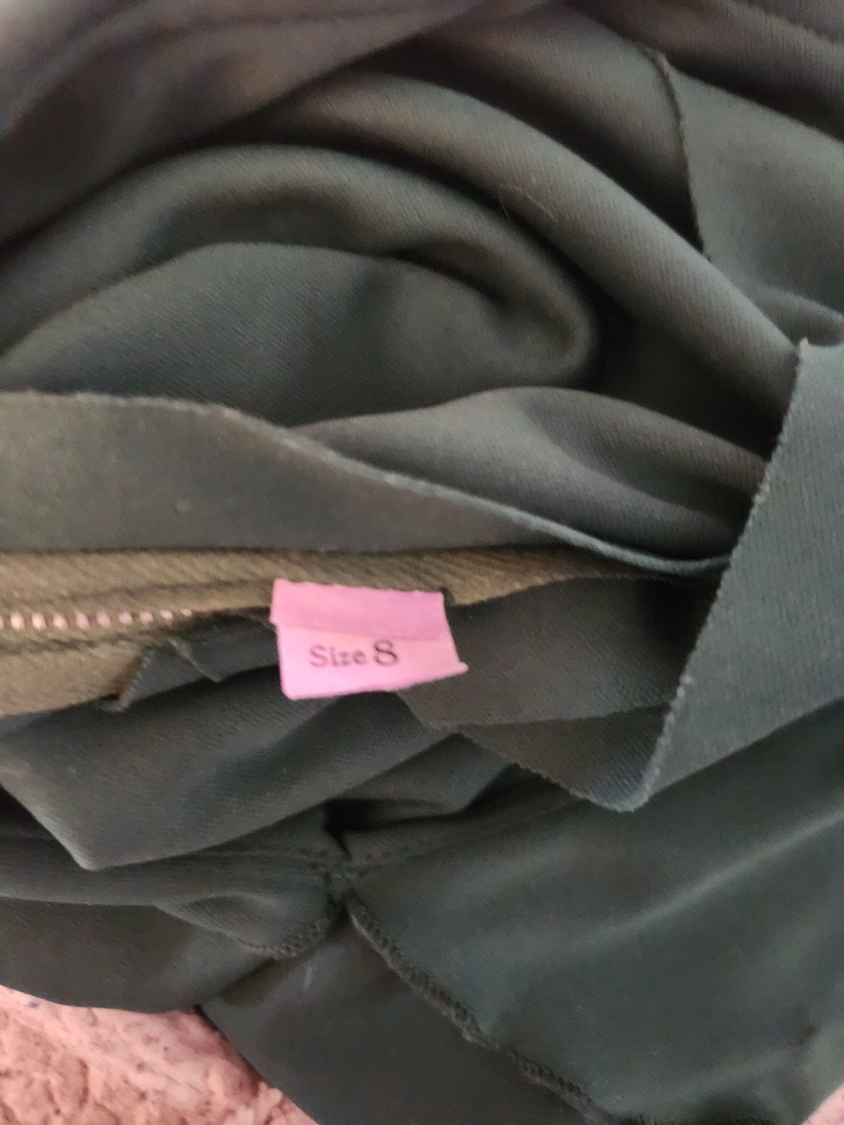 70s Green Long Sleeve Maxi Dress