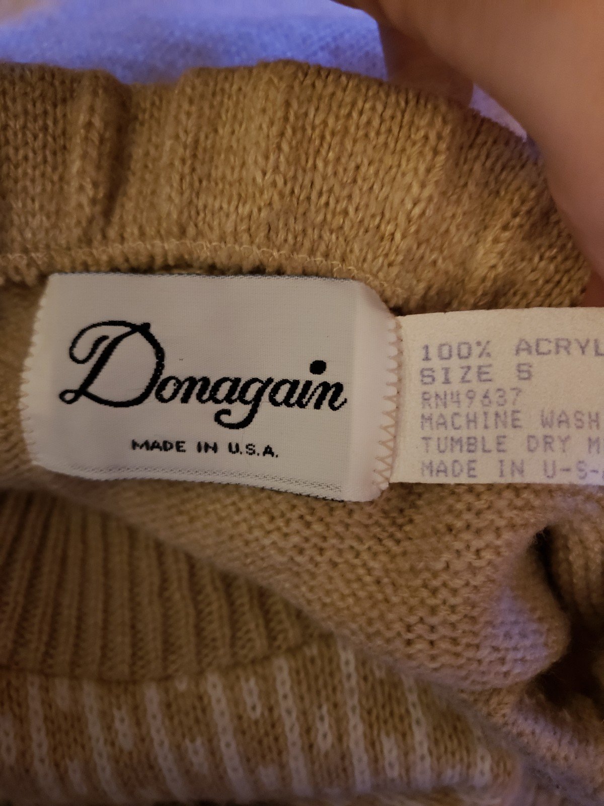 80s/90s Beige Sweater and Skirt Set