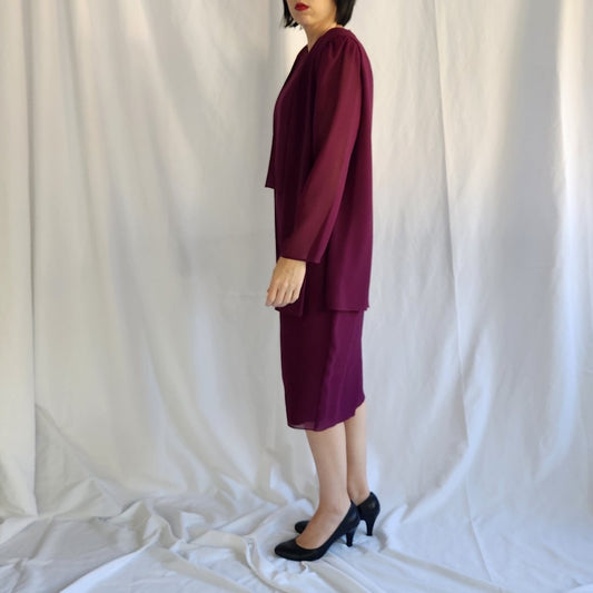 80s/90s Purple Layered Dress