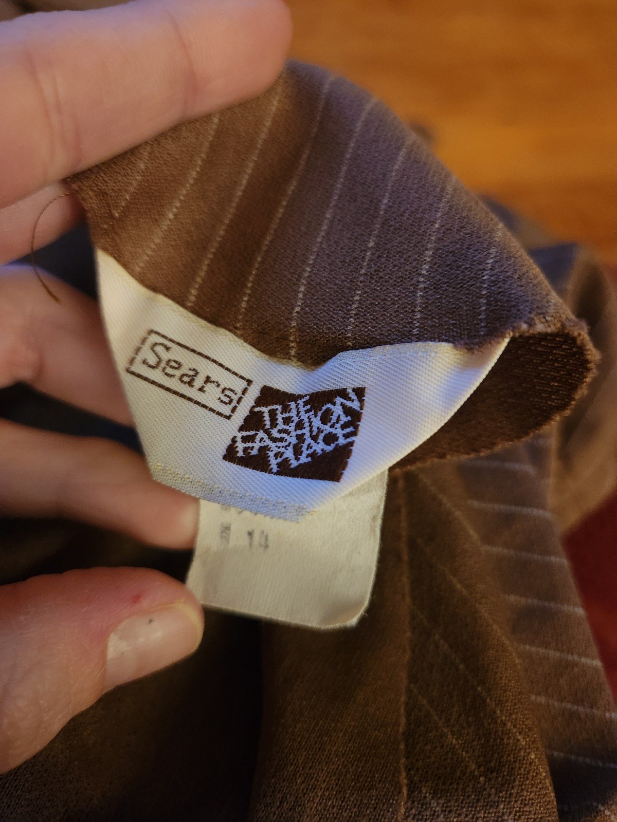 70s Brown Pinstripe Day Dress