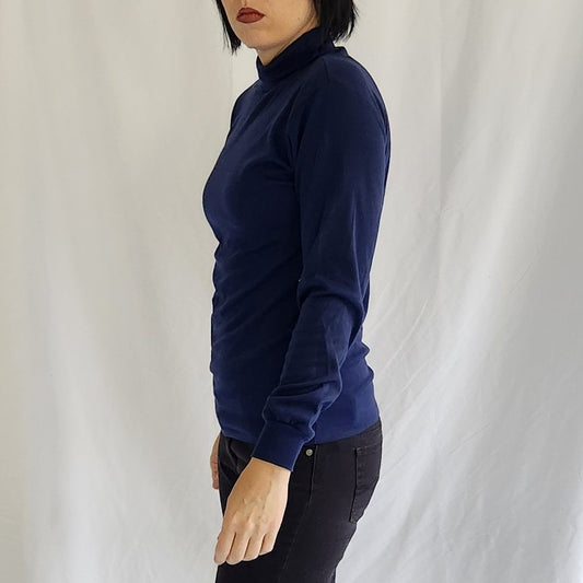 90s Blue Turtleneck